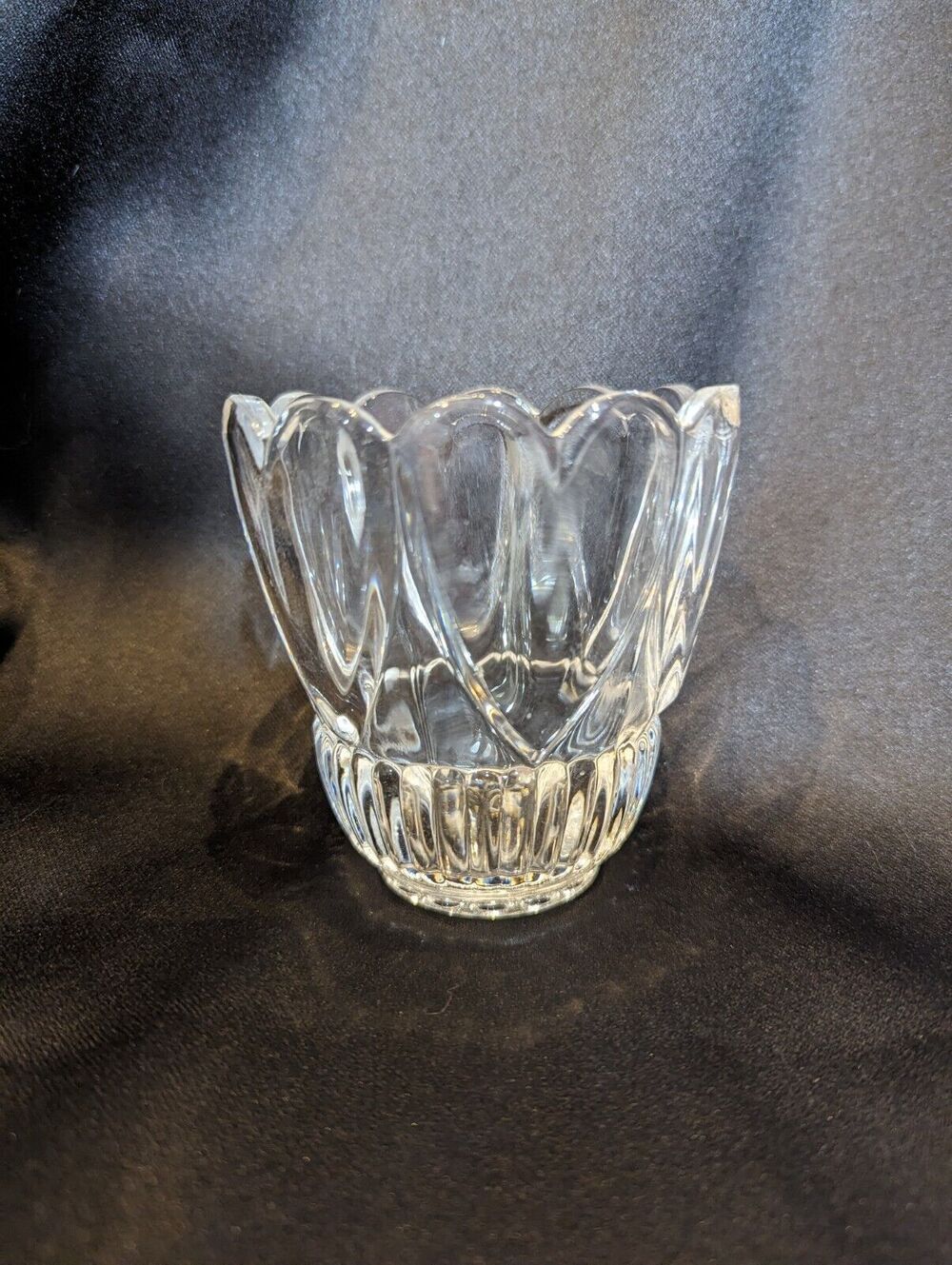 Crystal Candle Holder Shannon Crystal Designs of Ireland 3” x 3” 1970's Vintage